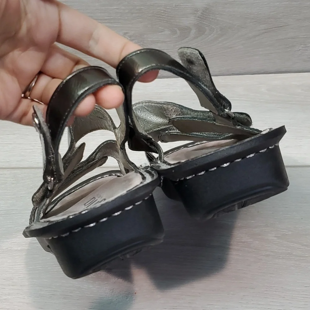 Alegria Women VER-123 Verona Chrome Leather Sandals shoes sz 36/6-6.5